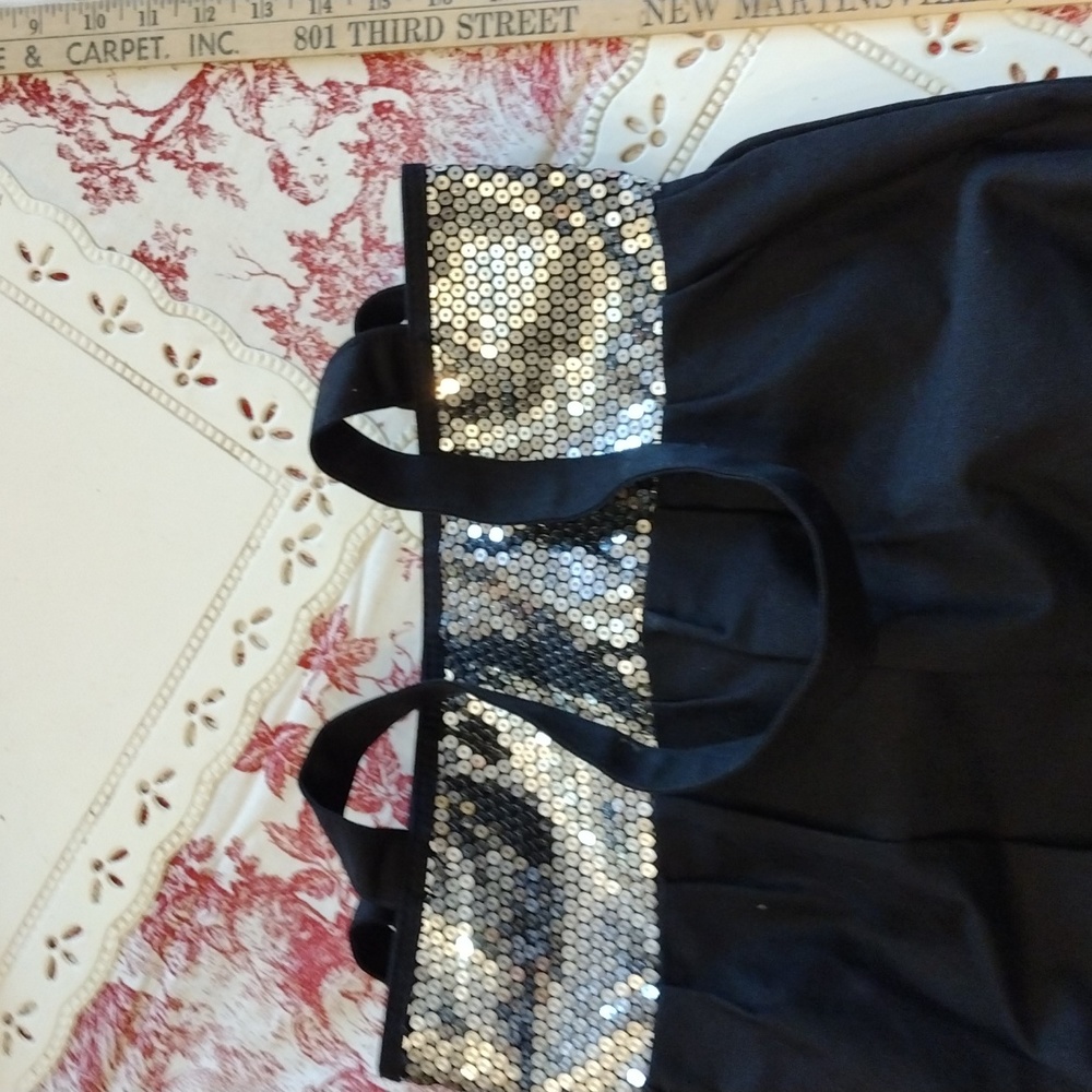 Chateau Large Tote Black With Sequin